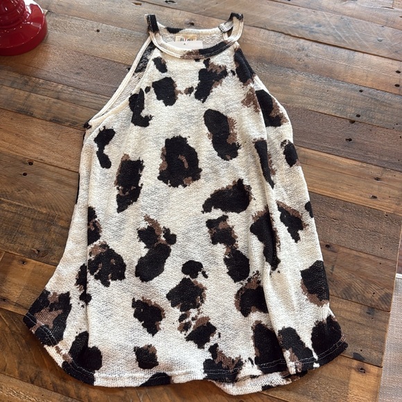 Infinity Raine Leopard Print Halter Top - Picture 2 of 5